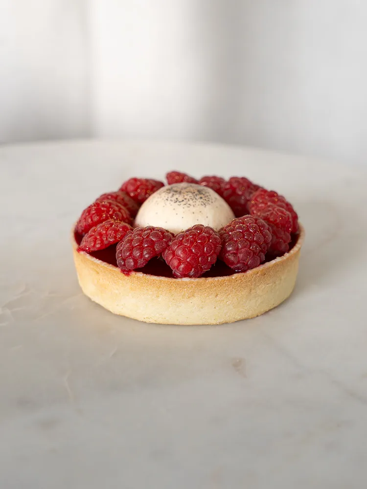 Himbeer Panna Cotta Tarte
